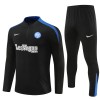 Sudadera De Entrenamiento Inter Milan Cremallera De Cuarto 2024-25 Negra - Niño